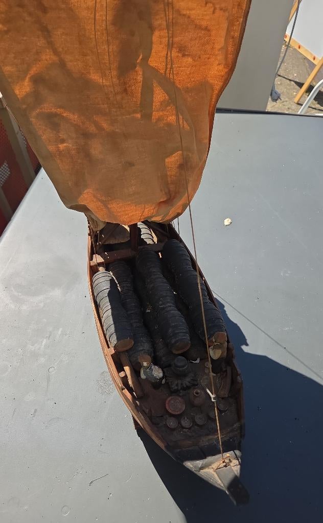 Antieke modelboot Portugese wijnboot hout, Hobby en Vrije tijd, Modelbouw | Boten en Schepen, Ophalen, Gebruikt, X, X