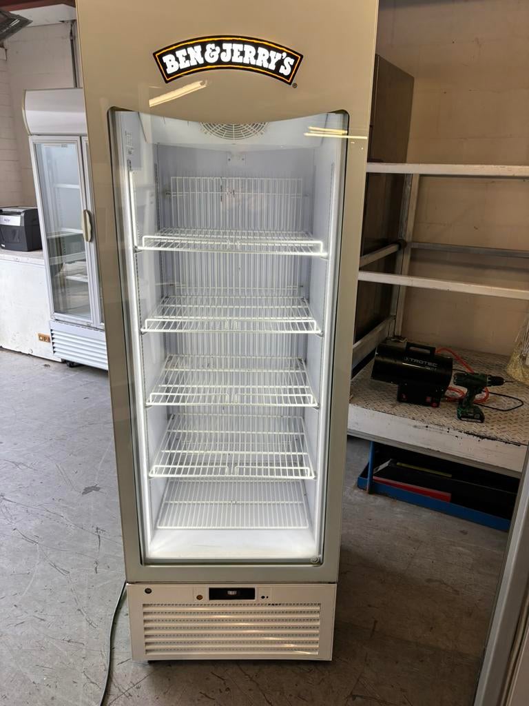 Vriezer net glasdeur ben & jerry top staat, Witgoed en Apparatuur, Vriezers en Diepvrieskisten, Ophalen of Verzenden, Zo goed als nieuw