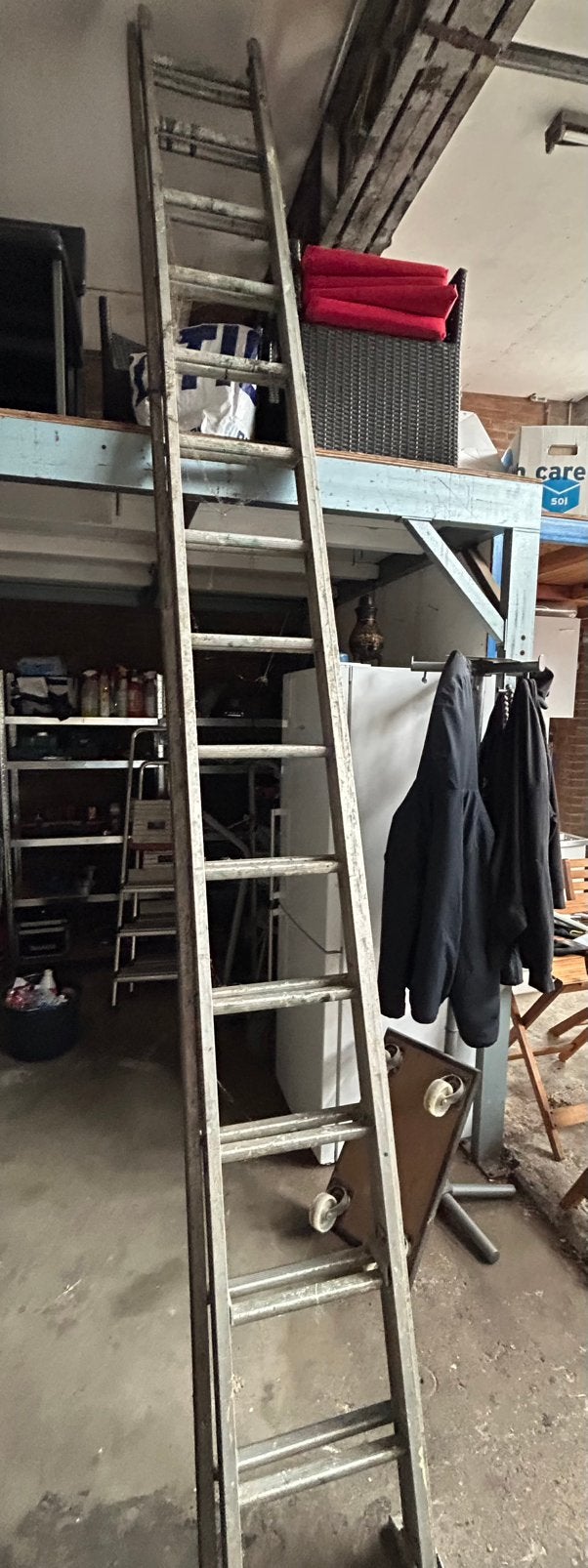 Altrex 2x14 ladder, Doe-het-zelf en Verbouw, Ladders en Trappen, Ophalen, Zo goed als nieuw, 4 meter of meer