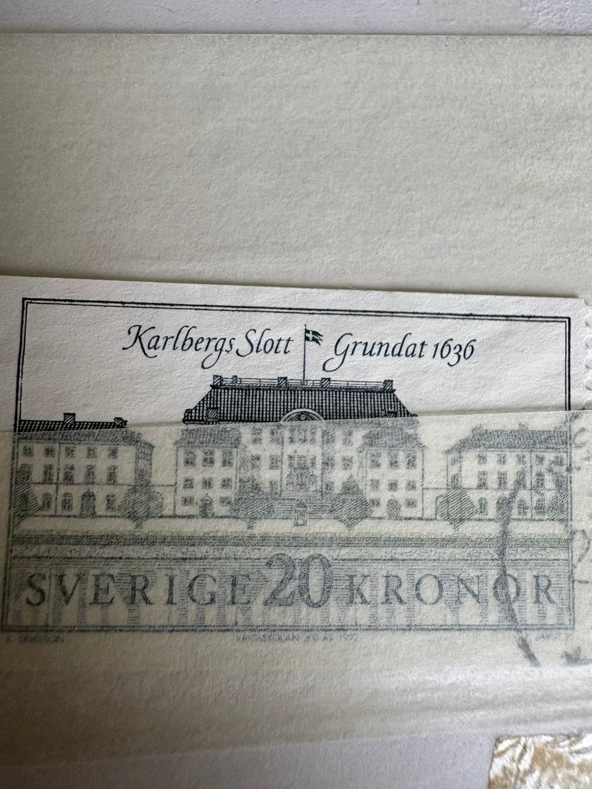 Zweedse postzegel Karlbergs Slott 20 Kronor, Ophalen of Verzenden, Postfris