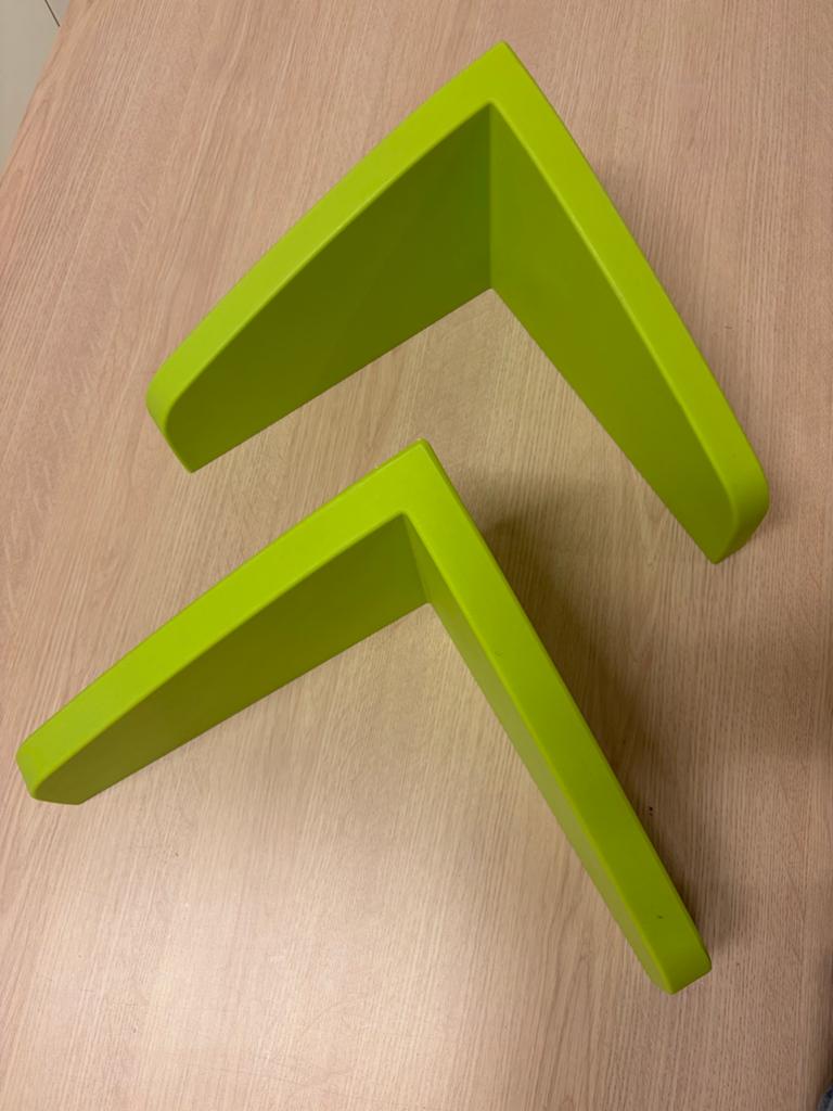 2 IKEA Boekensteunen 30 cm - Limegroen, Ophalen of Verzenden, Zo goed als nieuw, Overige typen