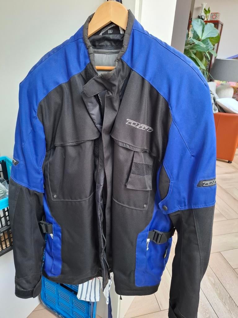 Difi motorjas textiel XXL blauw/zwart, Ophalen of Verzenden, Tweedehands, Jas | textiel