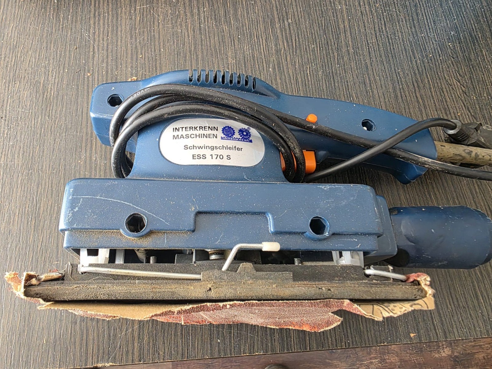 INTERKRENN Schuurmachine ESS 170 S - Gebruikt, Doe-het-zelf en Verbouw, Ophalen of Verzenden, Gebruikt, Minder dan 600 watt, Vlakschuurmachine