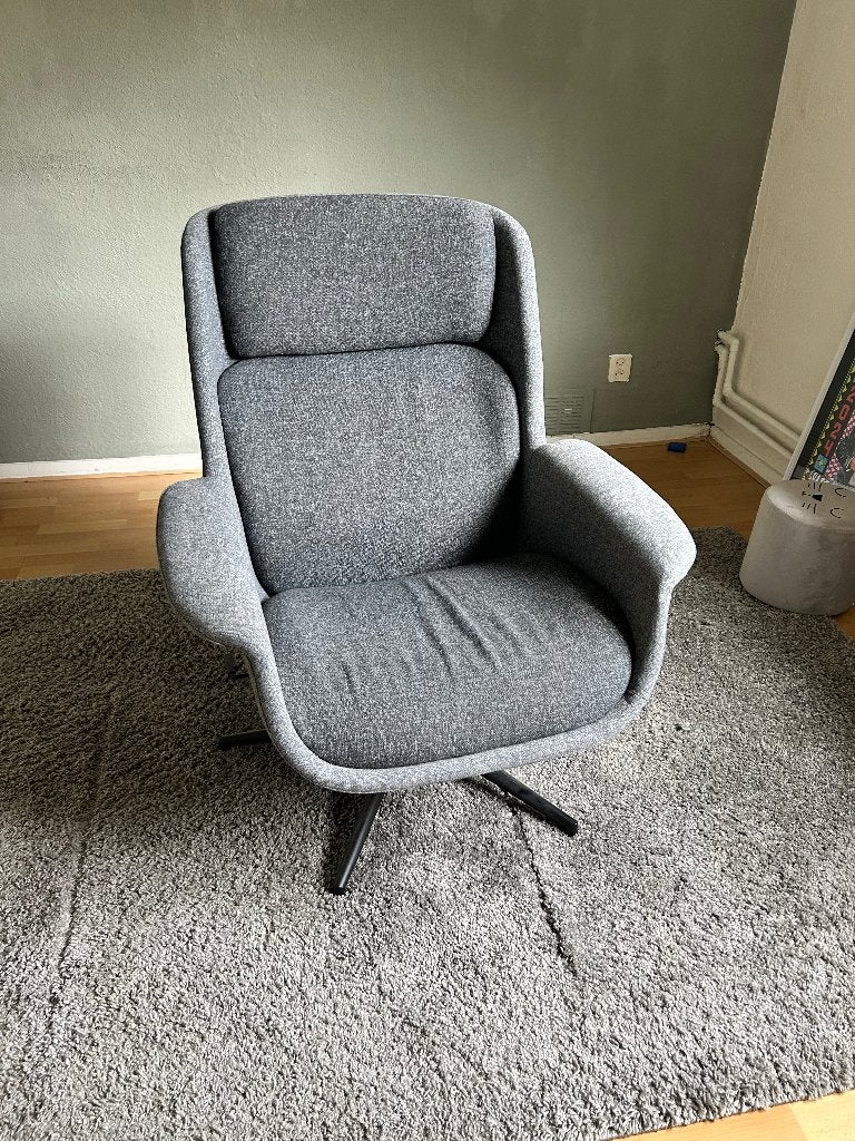 Ikea ÄLEBY draaifauteuil, Ophalen, Kleuruitvoering: Gunnared middengrijs/donkergrijs., 75 tot 100 cm, Zo goed als nieuw