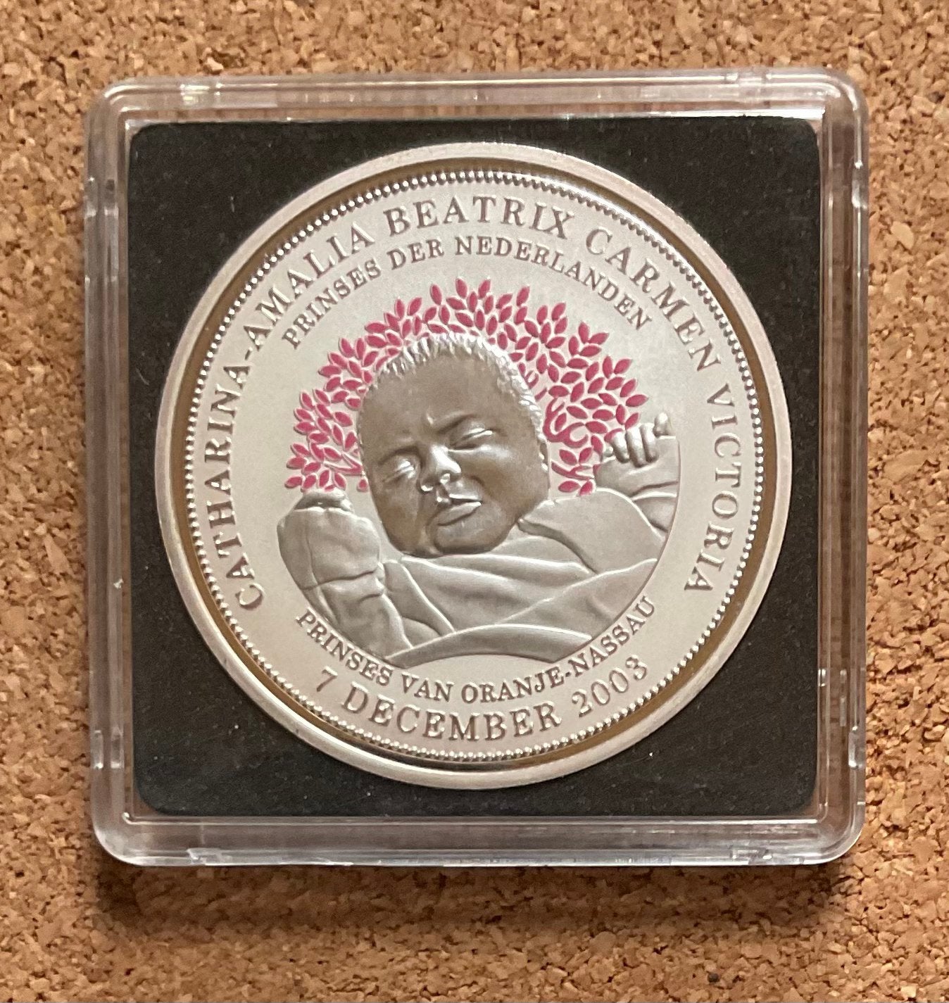 Penning - Geboorte Catharina Amalia Beatrix Carmen Victoria, Postzegels en Munten, Ophalen of Verzenden, Overige materialen, Nederland