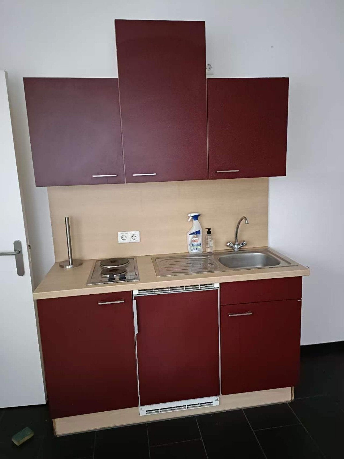 Compacte keuken, Huis en Inrichting, Keuken | Complete keukens, Ophalen, Gebruikt, Enkelwandige keuken, Hout