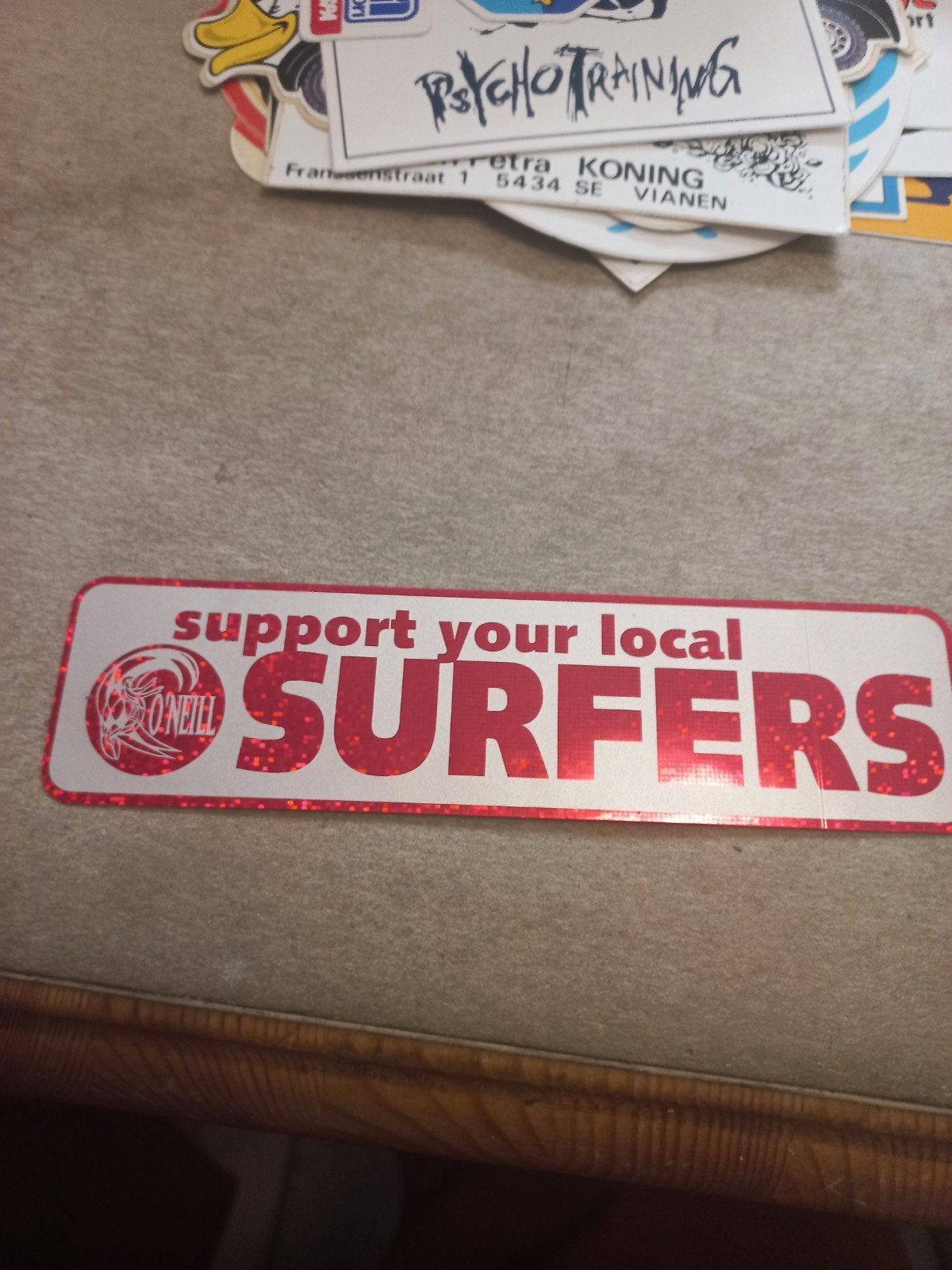 O'Neill 'Support Your Local Surfers' Sticker, Ophalen of Verzenden