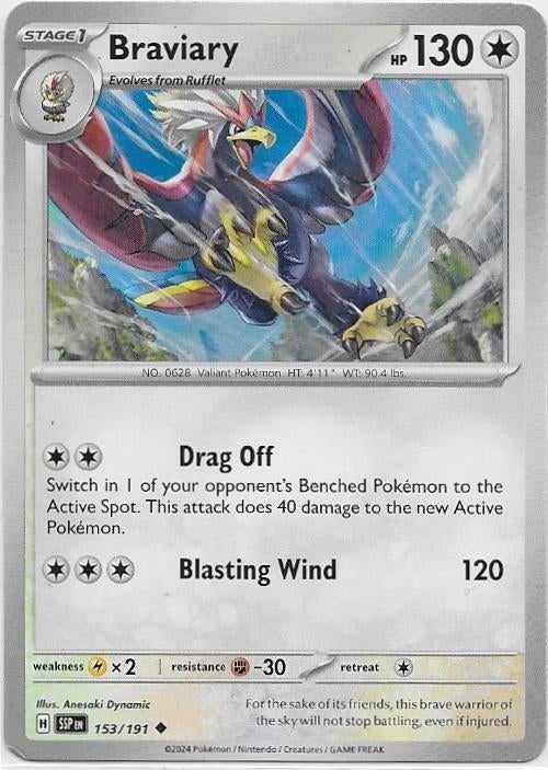 Surging Sparks,  Braviary [uncommon] 153/191, Verzenden, Nieuw, Losse kaart