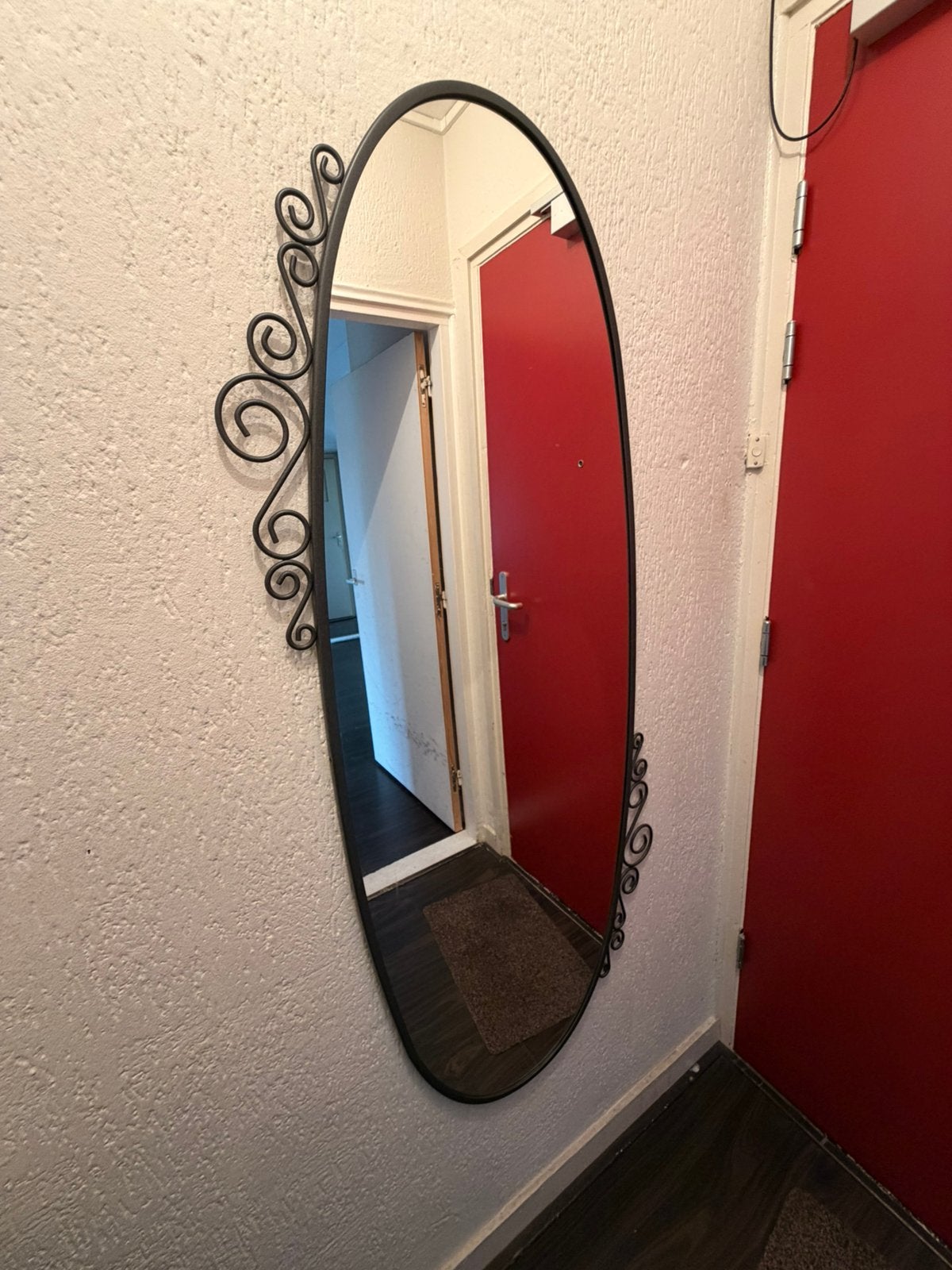 Spiegel IKEA ovaal model, Ophalen, Minder dan 50 cm, Zo goed als nieuw, Minder dan 100 cm