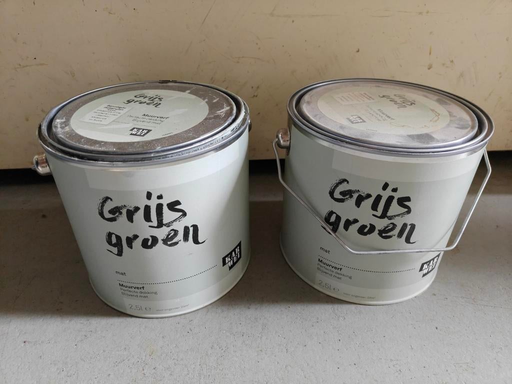 Verf grijs groen, Ophalen, Groen