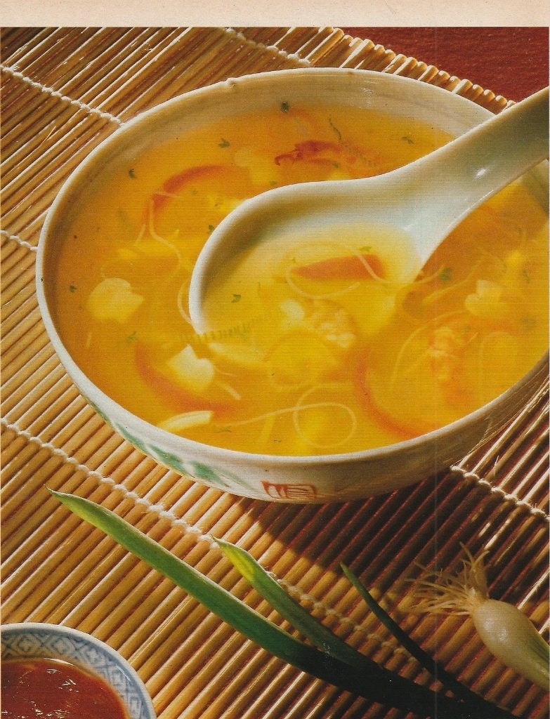 Retro reclame 1989 Maggi kippebouillon Chinese soep, Verzamelen, Verzenden, Overige typen