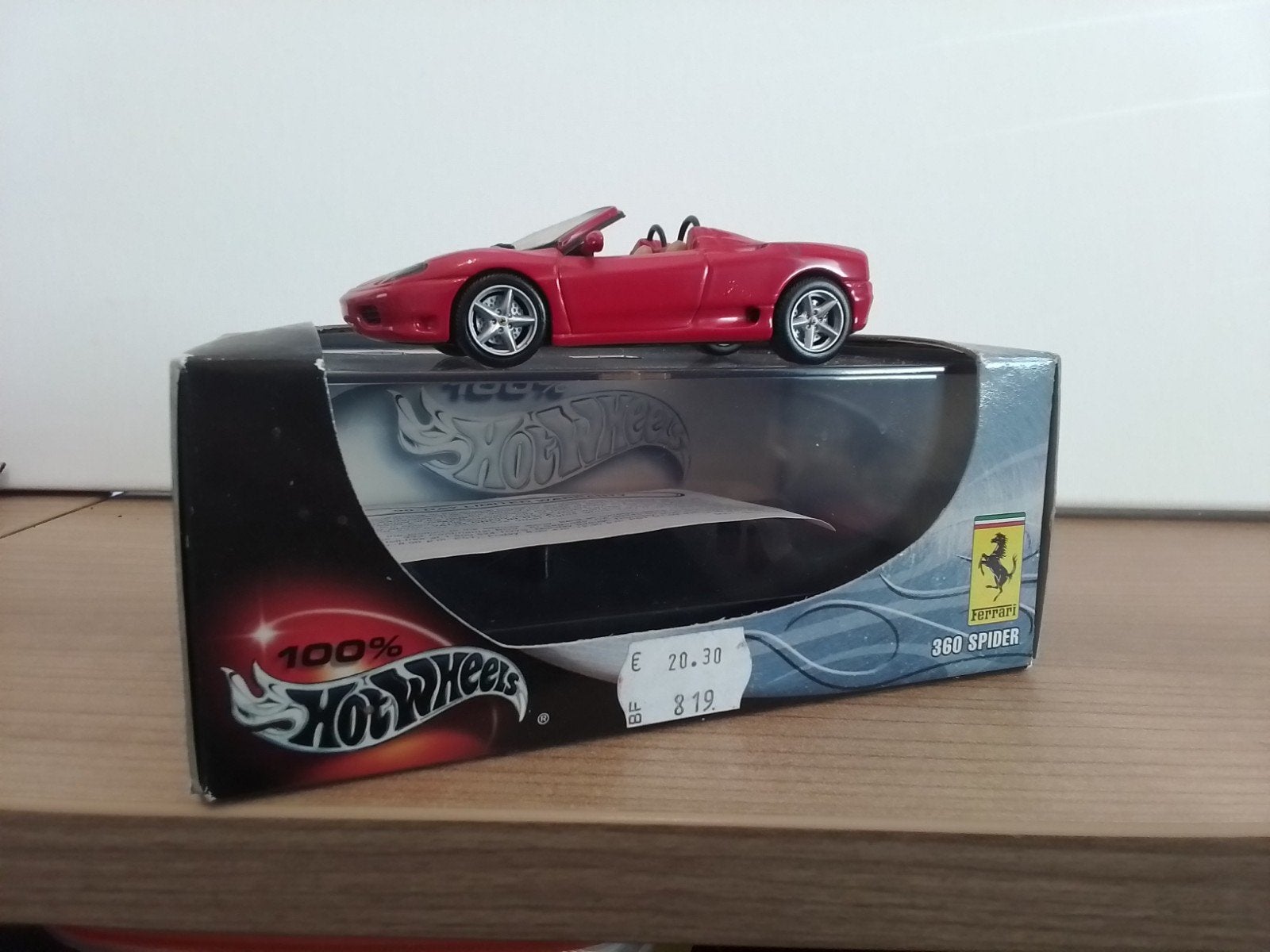 Hotwheels.  FERRARI  360 SPIDER.  rood., Ophalen of Verzenden, Zo goed als nieuw, Auto, Overige merken
