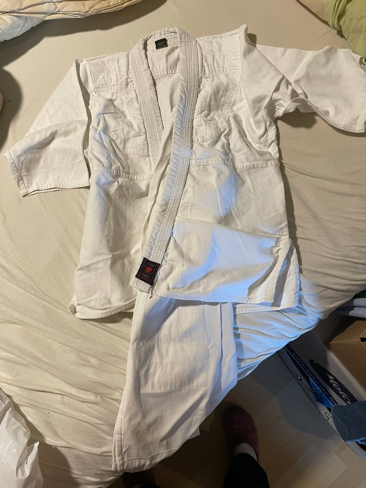 Bushindo Kobudo Vechtsportpak Maat 140, Gebruikt, Vechtsportpak, Ophalen of Verzenden, Karate