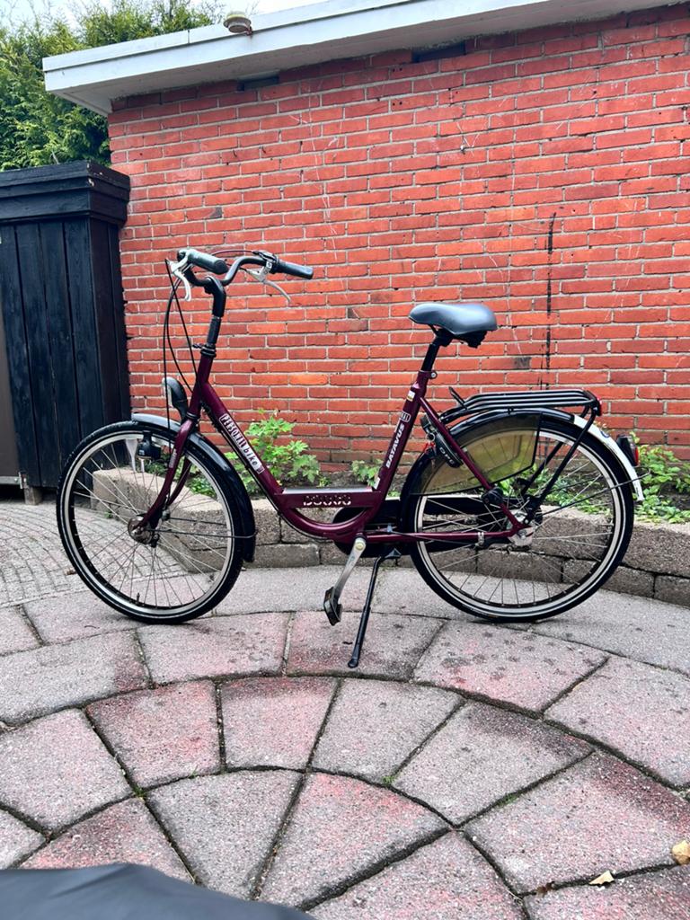Batavus Damesfiets lage instap (moederfiets) framemaat 54, Ophalen, Batavus, Versnellingen, Schijfrem
