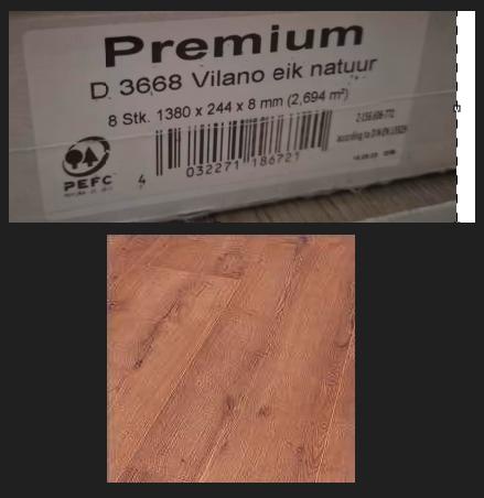 Praxis Premium D 3668 Vilano eik natuur 2 planken, Ophalen, 50 tot 150 cm, Nieuw, Minder dan 5 m²