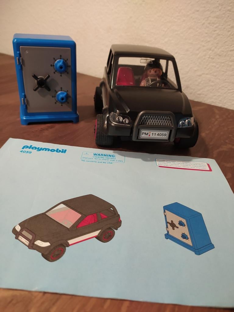 Playmobil 4059 brandkastkraker met vluchtauto, Ophalen of Verzenden, Zo goed als nieuw, Complete set