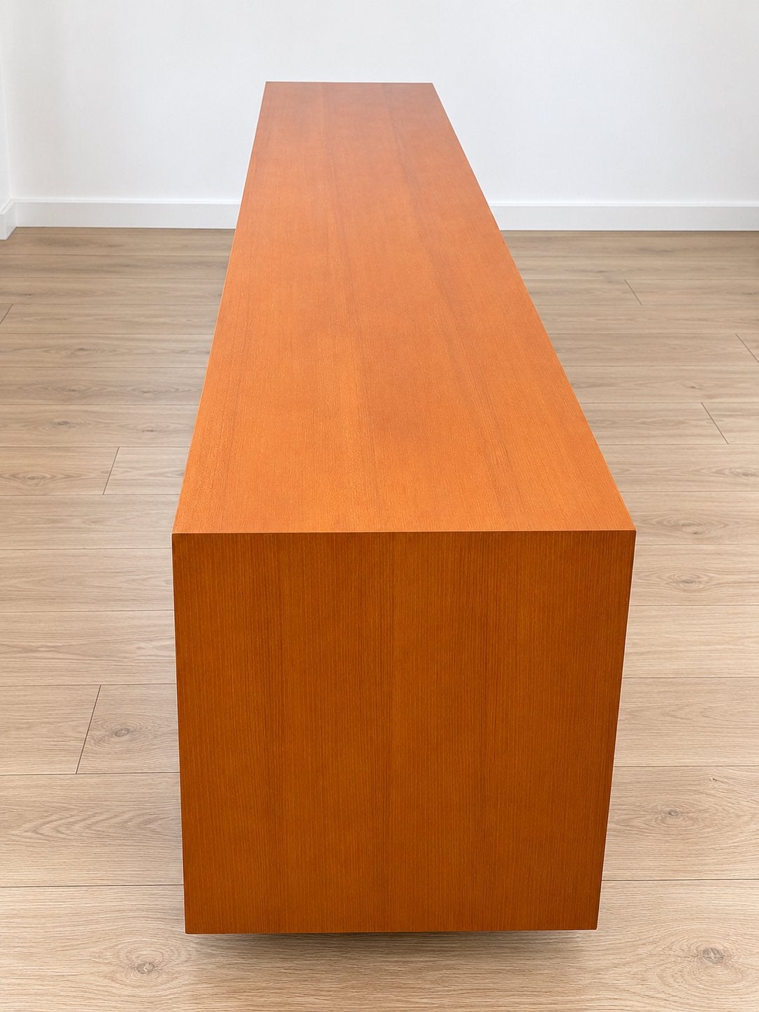 Modern teak dressoir met vintage design, Vintage, Ophalen of Verzenden, Zo goed als nieuw, 200 cm of meer