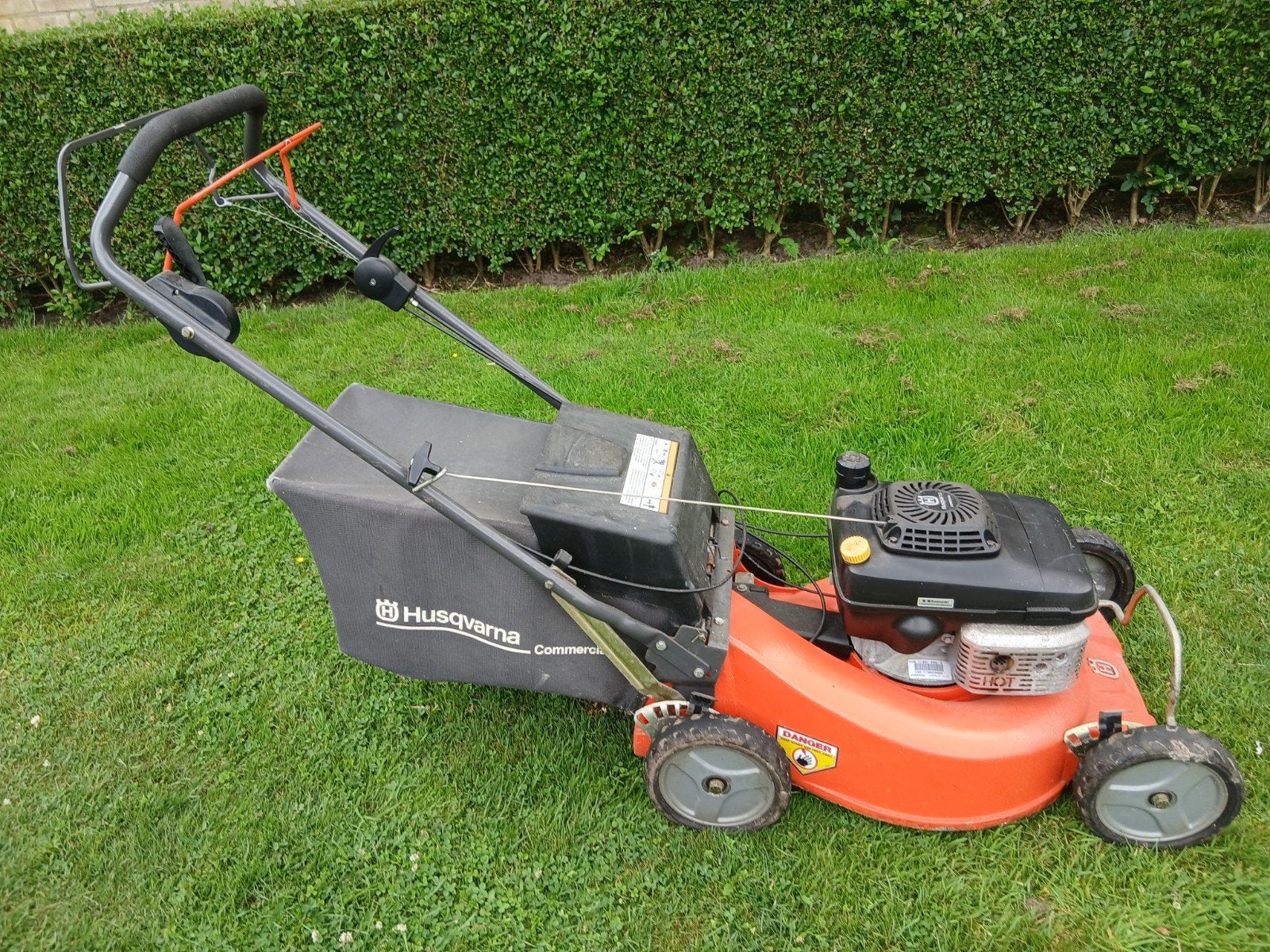 Husqvarna grasmaaier met Kawasaki motor, Ophalen, Cirkelmaaier, Gebruikt, 40 t/m 49 cm