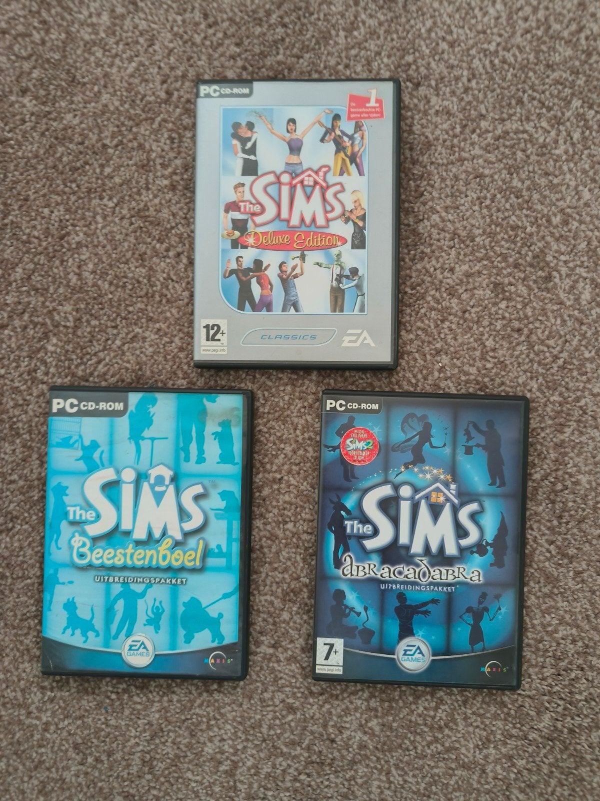 The Sims PC CD-ROM games: Deluxe, Beestenboel, Abracadabra, Gebruikt, 1 speler, Eén computer, Ophalen of Verzenden