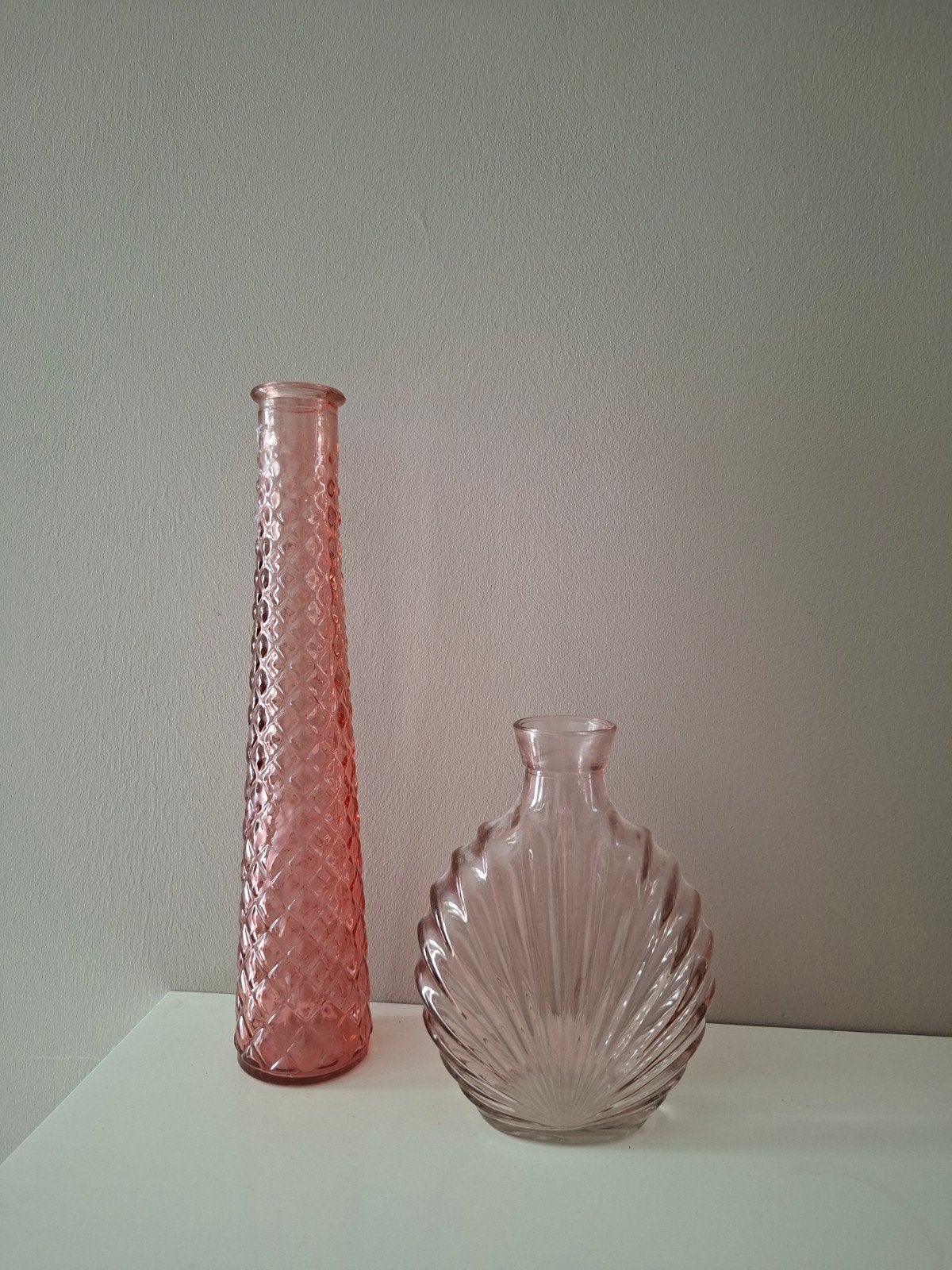 Leuke roze vaasjes, 2 verschillende modellen, Ophalen of Verzenden