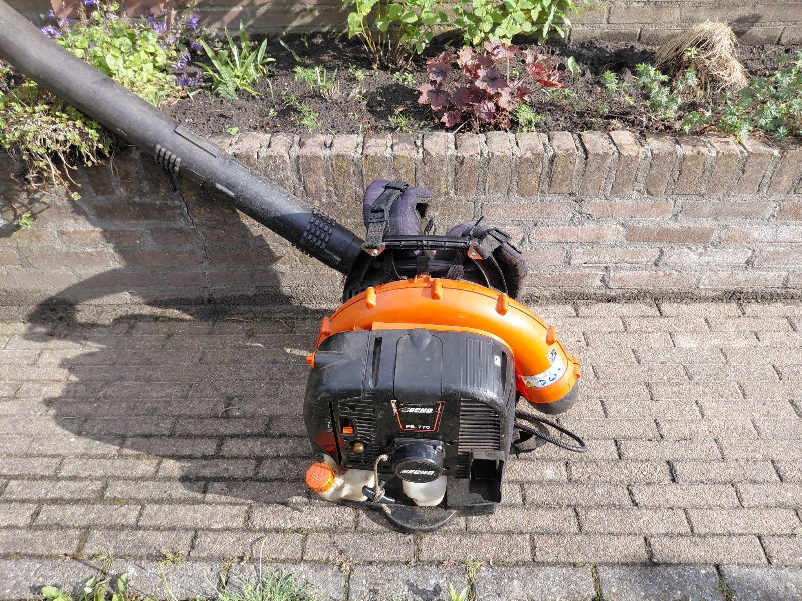 3 opknapper bladblazers, Tuin en Terras, Ophalen, Gebruikt, Benzine, Ruggedragen