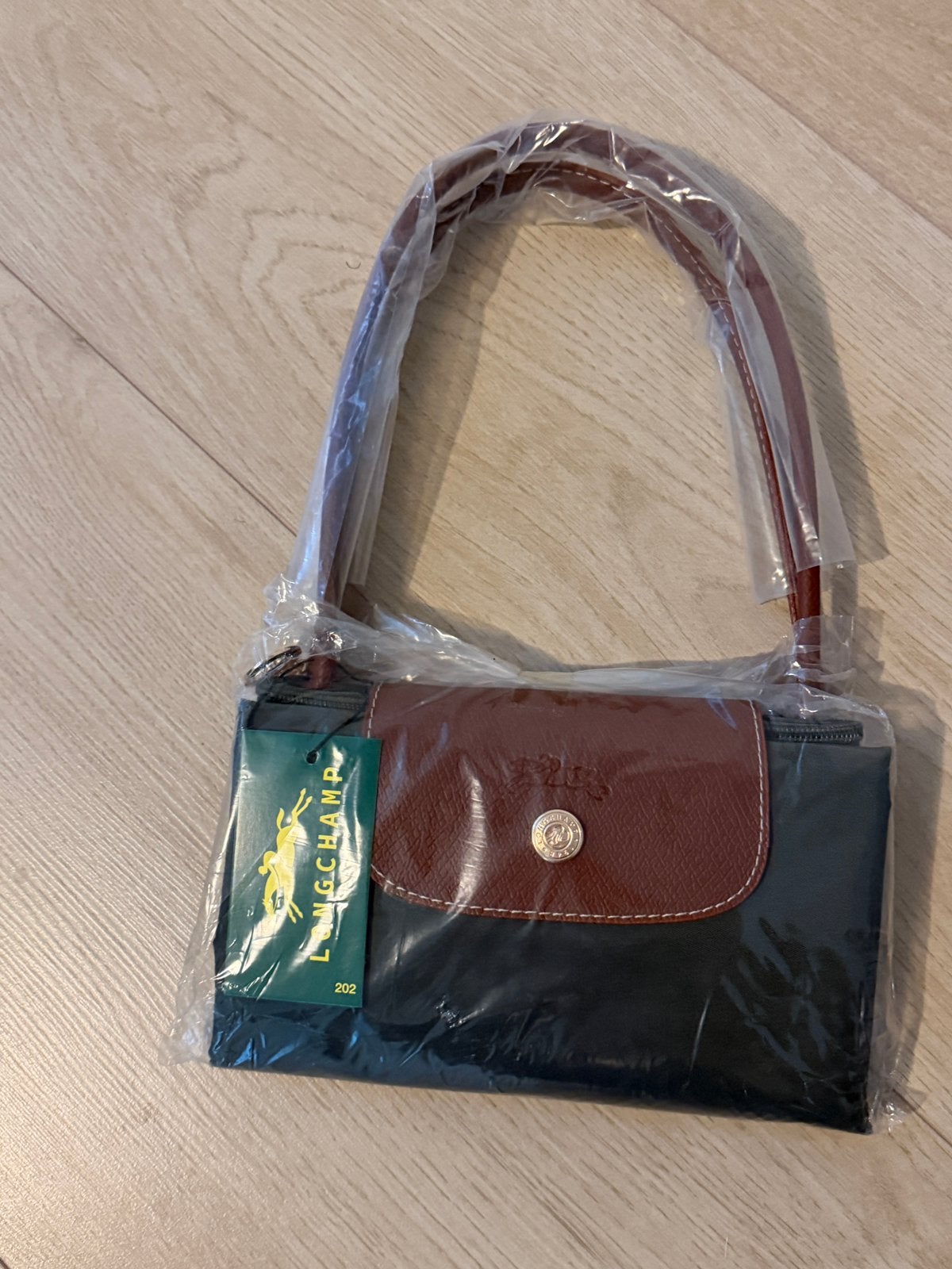 Longchamp donkergroen in maat L, Sieraden, Tassen en Uiterlijk, Tassen | Damestassen, Ophalen of Verzenden, Nieuw, Blauw, Handtas