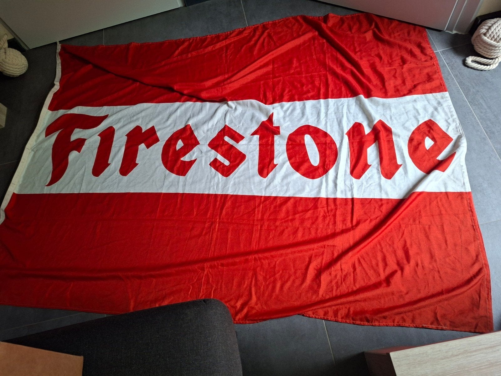 firestone vlag oud collectors item, Ophalen of Verzenden, Zo goed als nieuw, Reclamebord