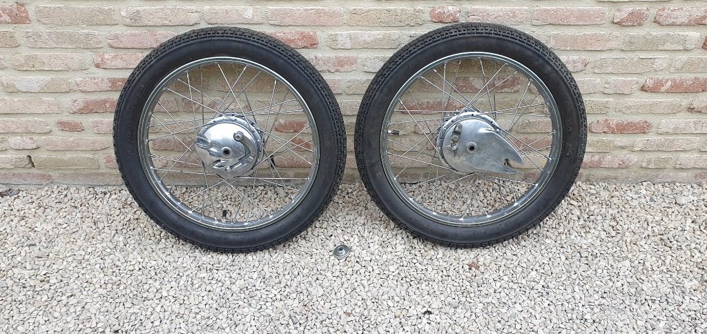 Zundapp 517 CS50 21LO  wielenset compleet met ankerplaten, Fietsen en Brommers, Ophalen of Verzenden, Zo goed als nieuw, Overige typen