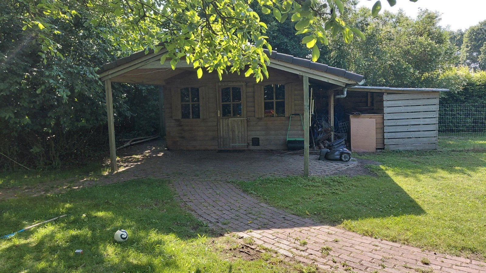 Tuinhuis met overkapping, Tuin en Terras, Tuinhuizen, Ophalen, Gebruikt, 400 cm of meer, 500 cm of meer