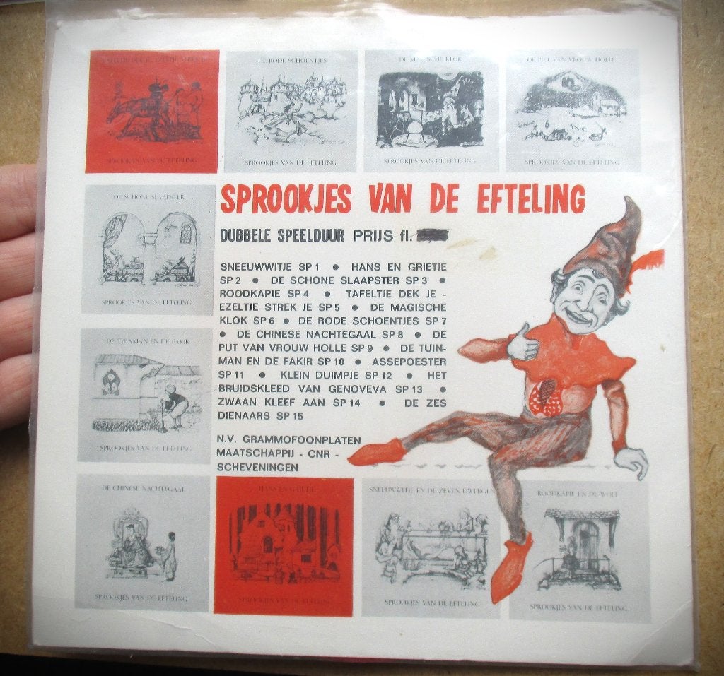Efteling~Sprookjes~Gekleurd Vinyl~Klein Duimpje Jaren 60~, Ophalen of Verzenden, Zo goed als nieuw, Overige typen