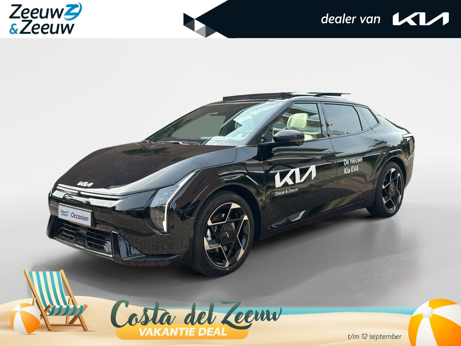 Kia EV4 Fastback GT-PlusLine 81.4 kWh | Full options | Ook l, Auto's, 33 min, Zwart, Origineel Nederlands, 584 km