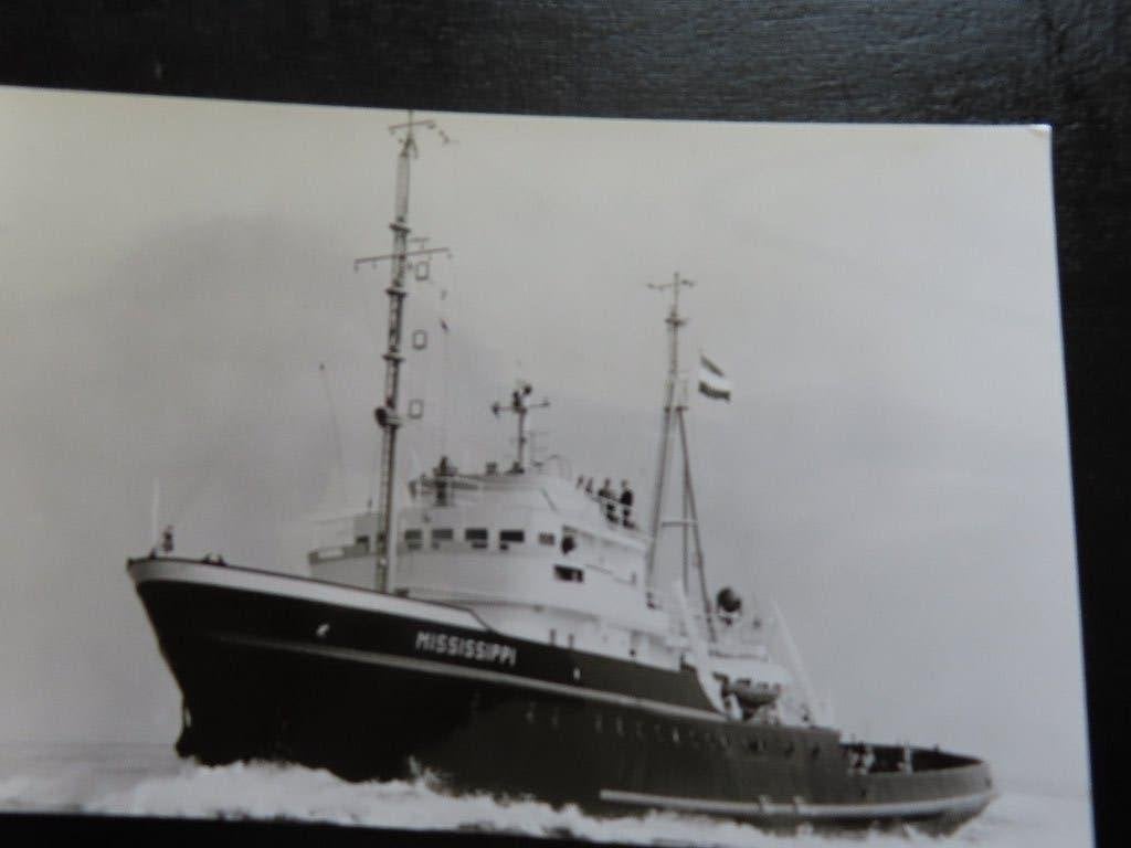 ansichtkaart sleepboot "Mississippi" Smit & co, Verzamelen, Scheepvaart, Ophalen of Verzenden, Gebruikt, Motorboot, Kaart, Foto of Prent