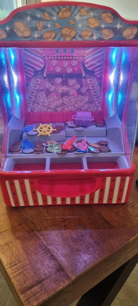 Leuke muntschuiver/Coin pusher met licht en geluid, Overige munten, Ophalen, Zo goed als nieuw