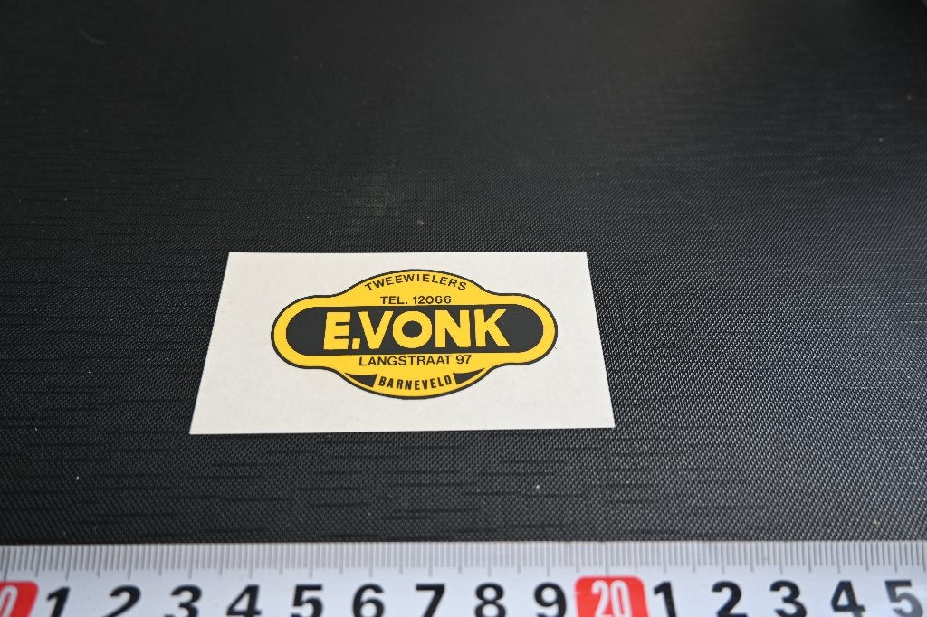 sticker Barneveld E. VONK Tweewielers Langstraat 97 Fiets, Ophalen, Zo goed als nieuw