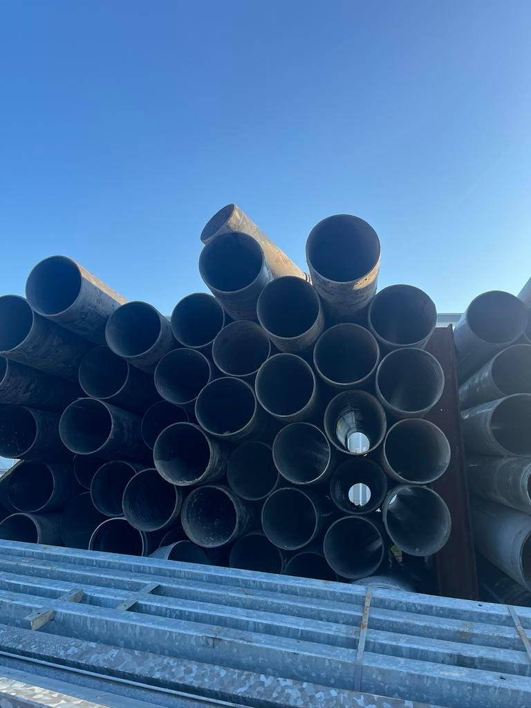 Gebruikte PVC afvoer buizen duiker buizen 200 250 315 400 mm, Pvc, Ophalen of Verzenden, Zo goed als nieuw, Rechte buis