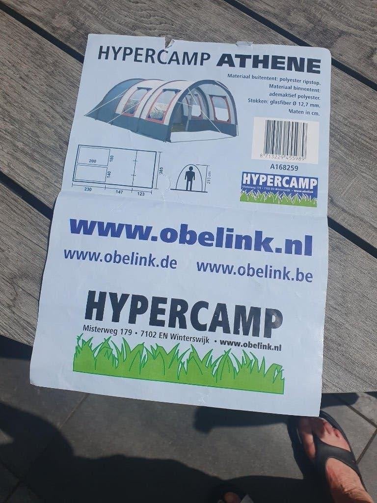 Hypercamp Athene tunneltent, Caravans en Kamperen, Ophalen, Zo goed als nieuw, Tot en met 4
