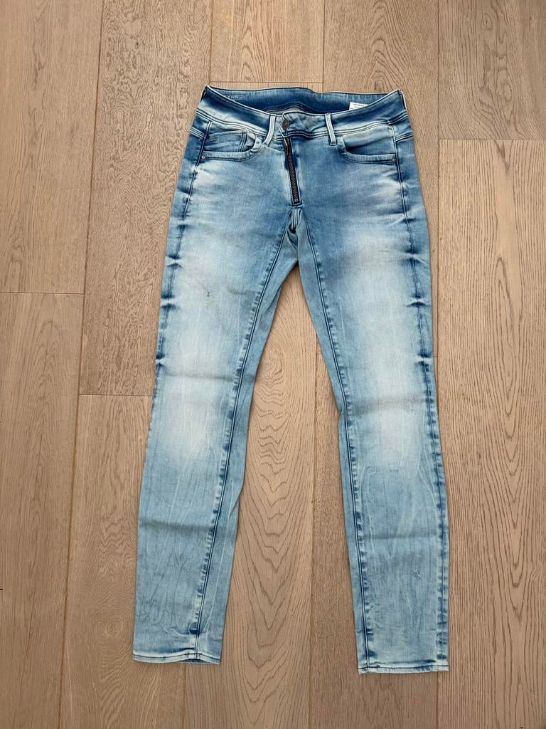 G-Star RAW Lynn Zip Mid Skinny WMN Jeans W29 L34, Ophalen of Verzenden, Zo goed als nieuw, Blauw, W28 - W29 (confectie 36)