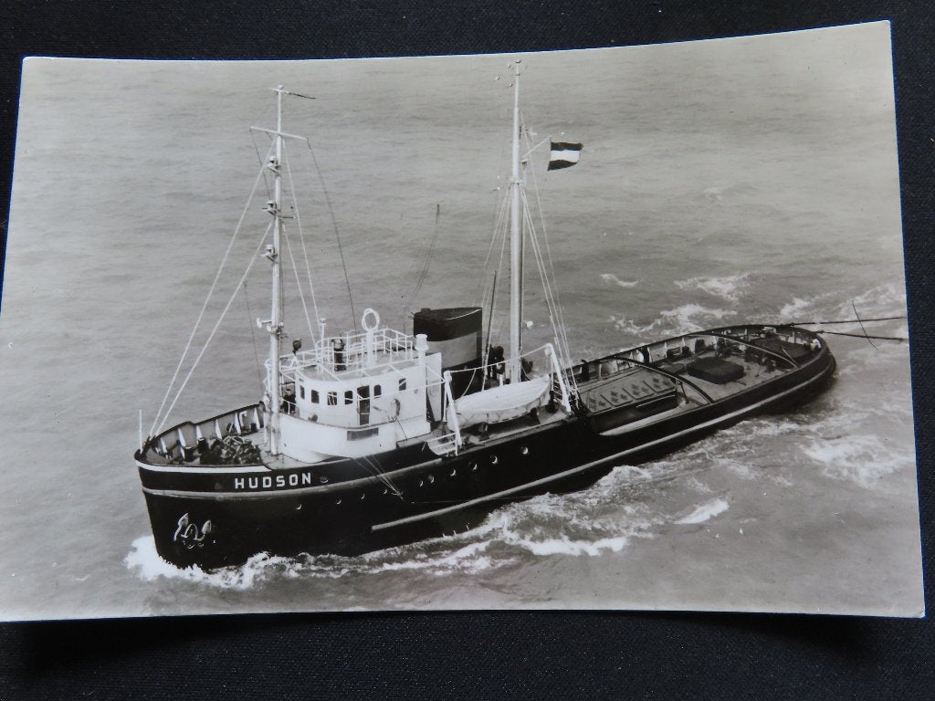 ansichtkaart sleepboot "Hudson "Smit & co, Ophalen of Verzenden, Gebruikt, Motorboot, Kaart, Foto of Prent