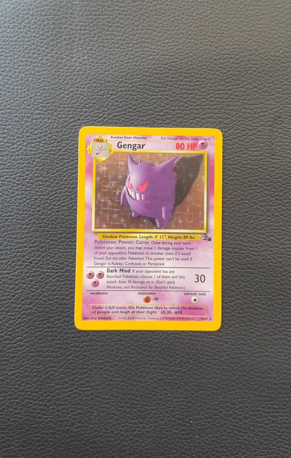 Gengar #5 | Pokemon Fossil, Ophalen of Verzenden, Zo goed als nieuw, Foil
