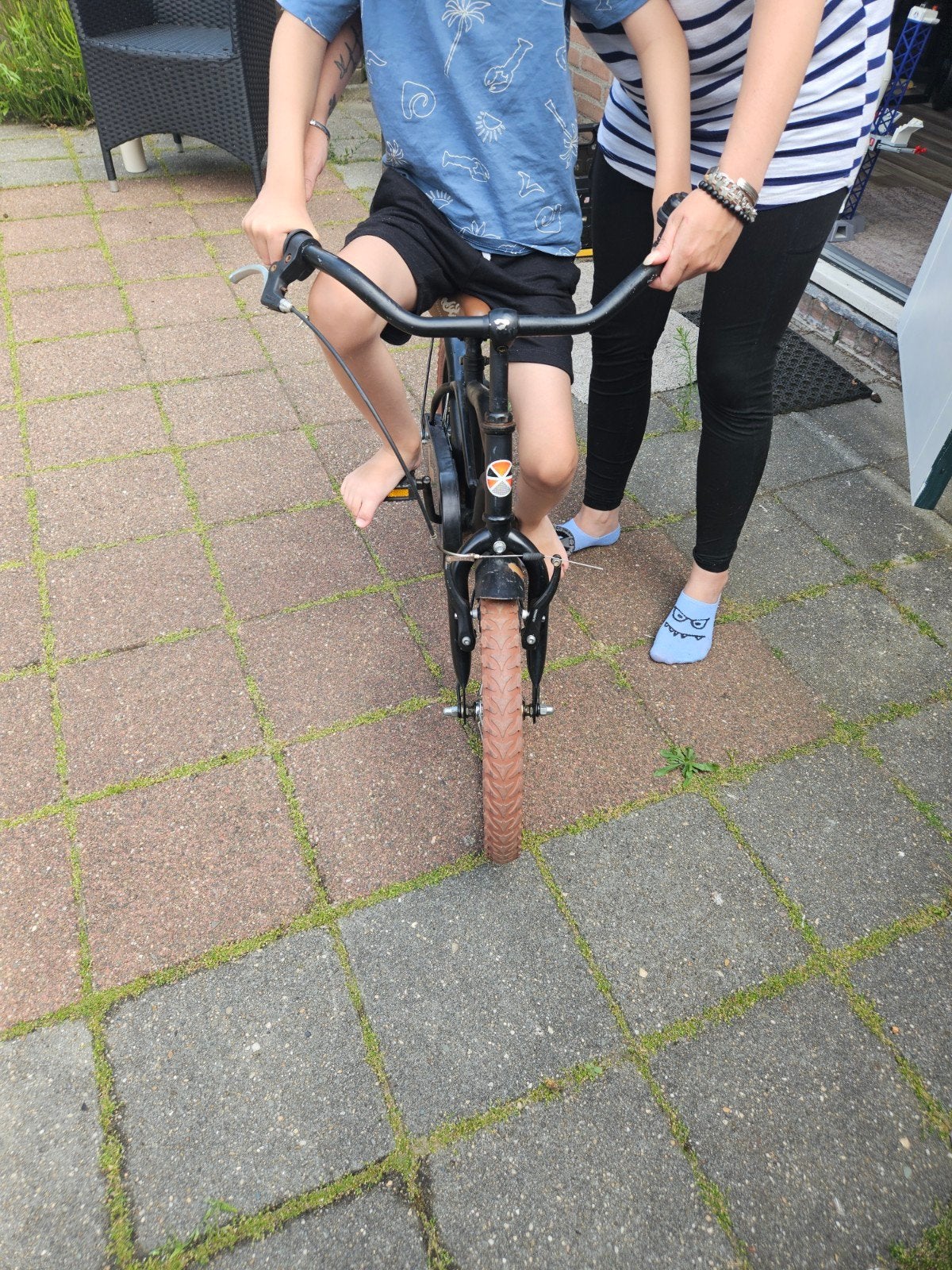 Opgeknapte kinderfiets van neefje, Ophalen, Gebruikt, Terugtraprem, Minder dan 16 inch