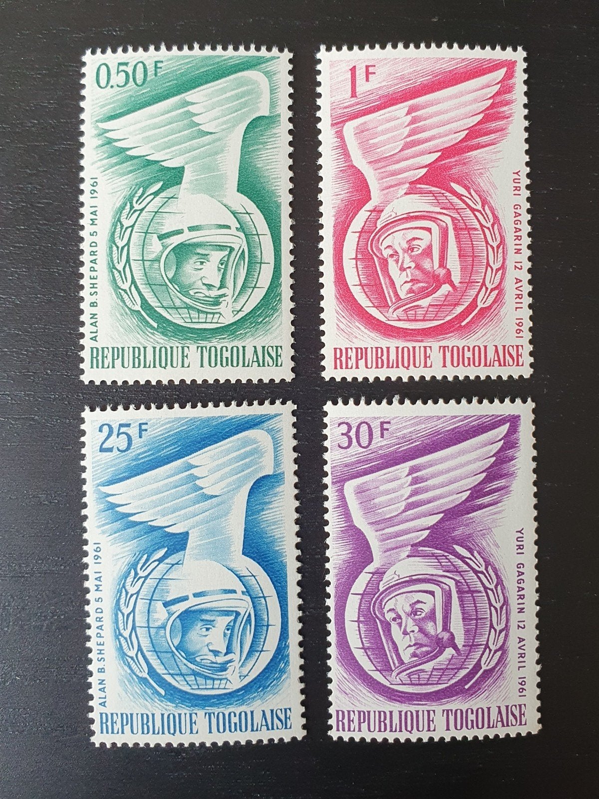 Togo 1961 Ruimtevaart Joeri Gagarin Michel 335-338 postfris, Verzenden, Postfris, Overige thema's