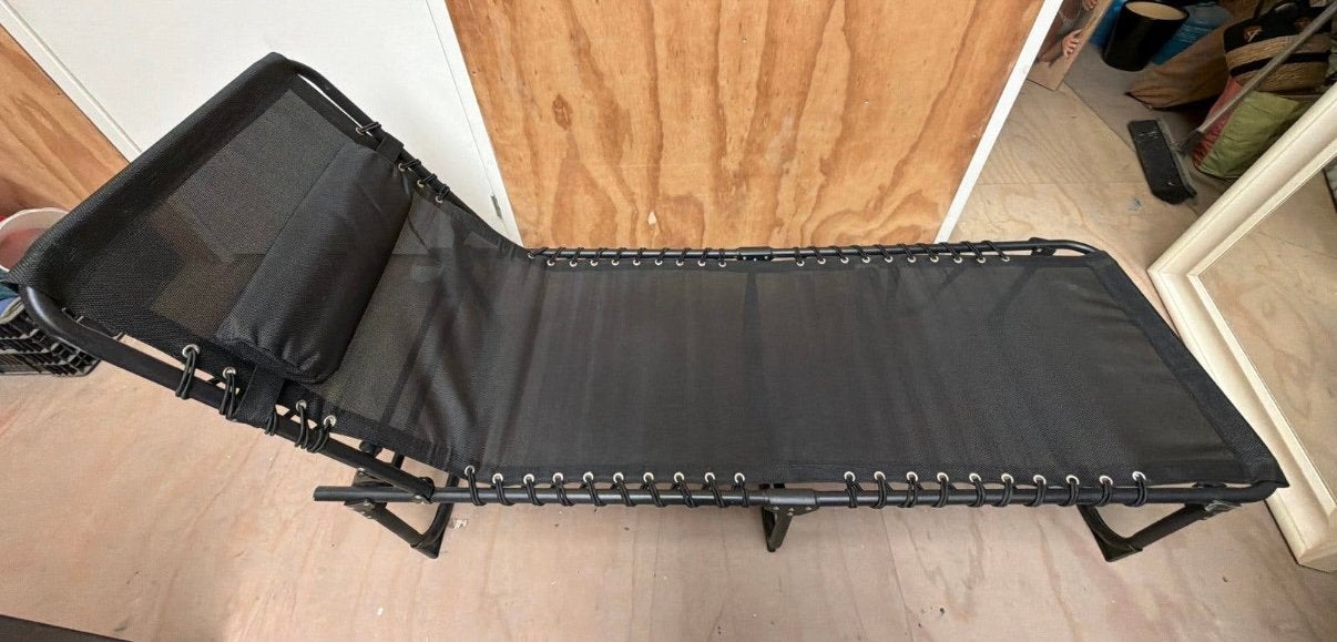 Stretcher, Tuin en Terras, Ophalen, Zo goed als nieuw, Aluminium, Inklapbaar