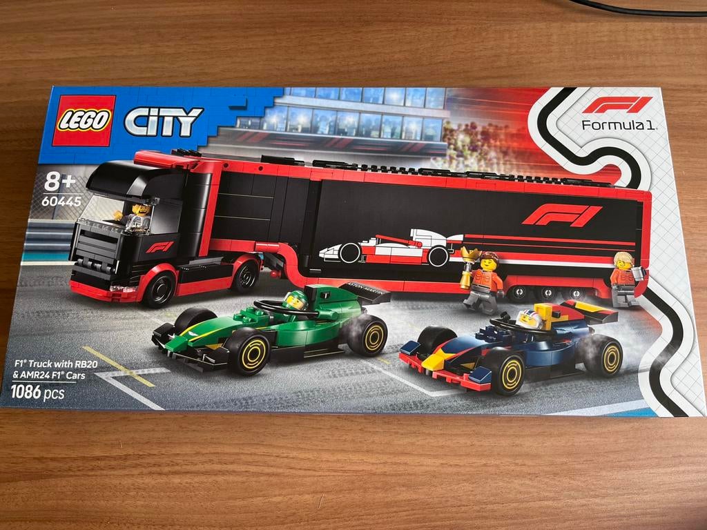 Nieuw! LEGO F1 truck met RB20 en AMR24 F1 auto's (60445, City, Lego, Nieuw, Ophalen of Verzenden