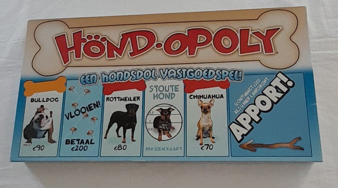 Hond-opoly nieuwstaat en compleet., Ophalen of Verzenden, Zo goed als nieuw
