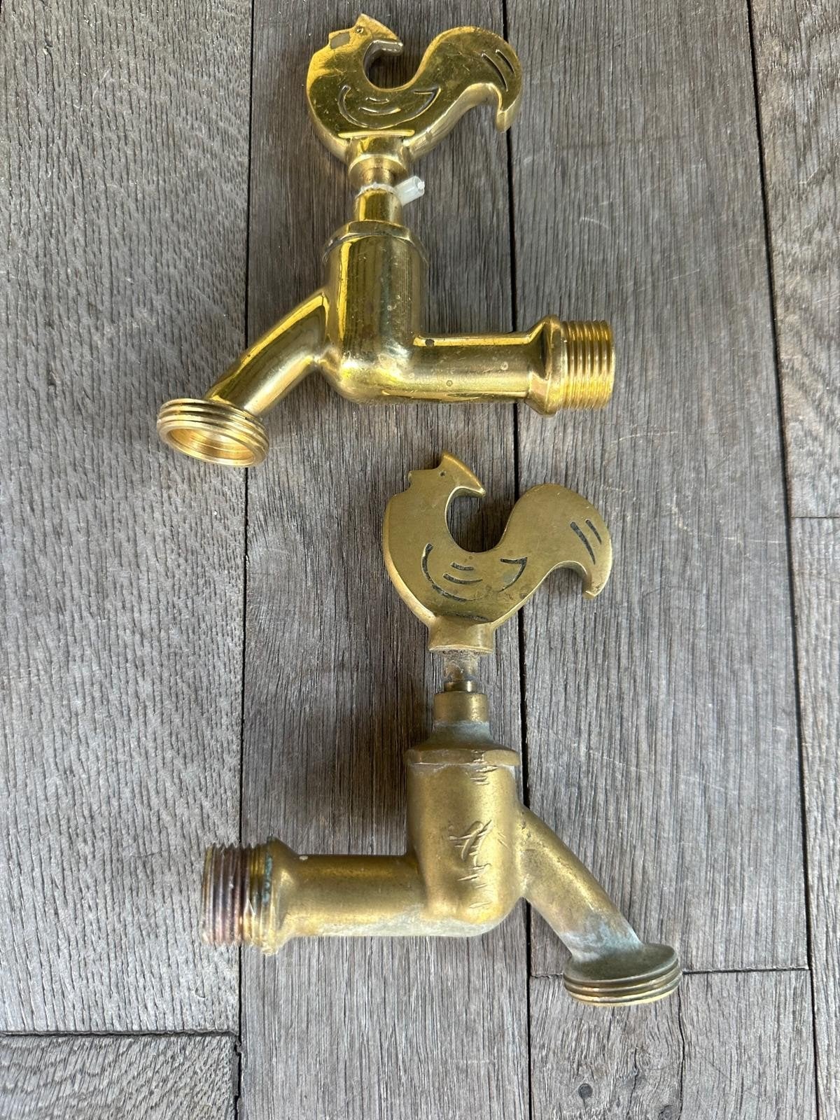 Set van 2 messing buitenkranen met haan, Tuin en Terras, Buitenkranen, Ophalen of Verzenden