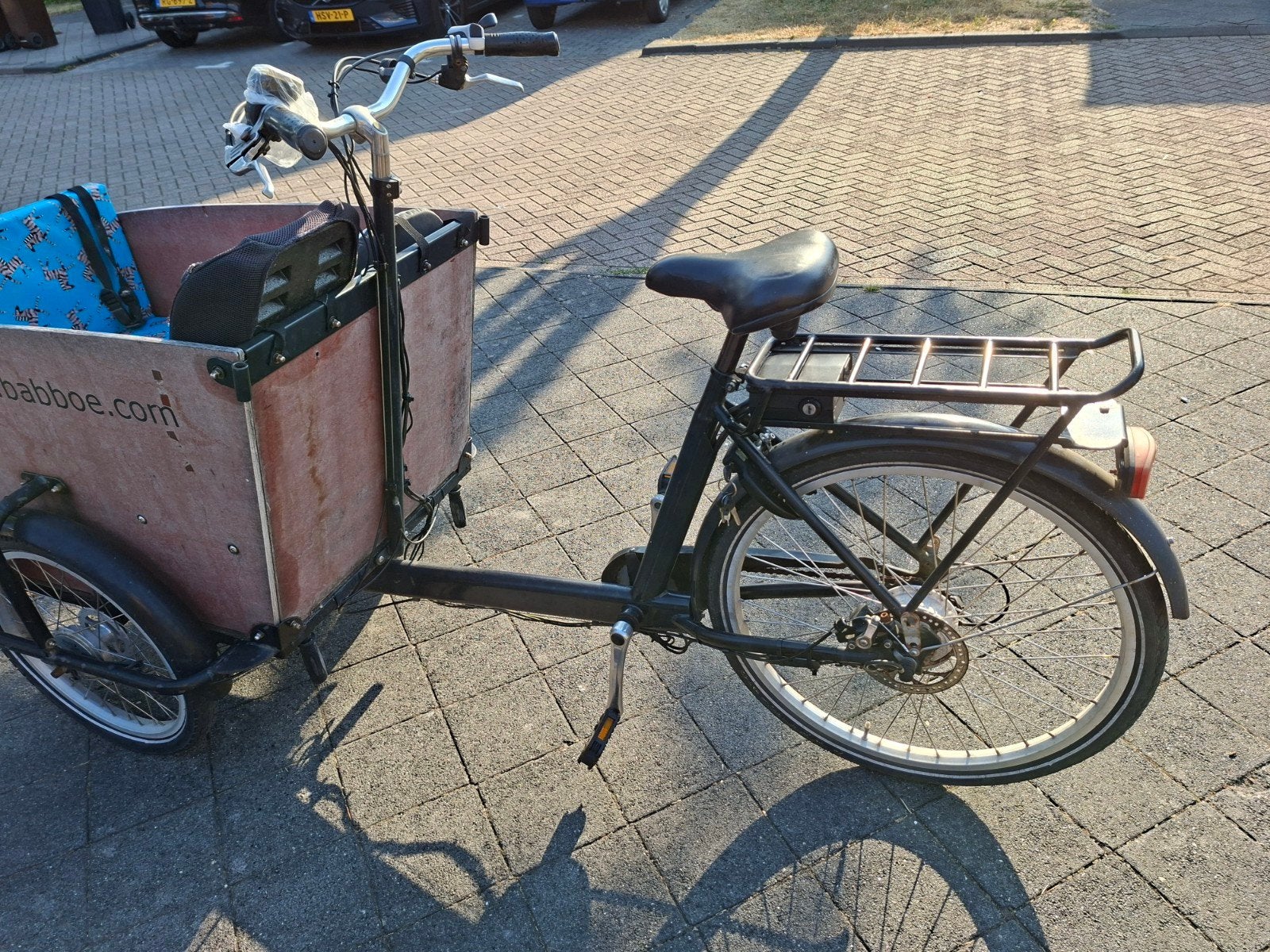 bakfiets babboe ( kan elektrisch ) prijs 275,-, 4 kinderen of meer, Gebruikt, Elektrisch, Schijfrem