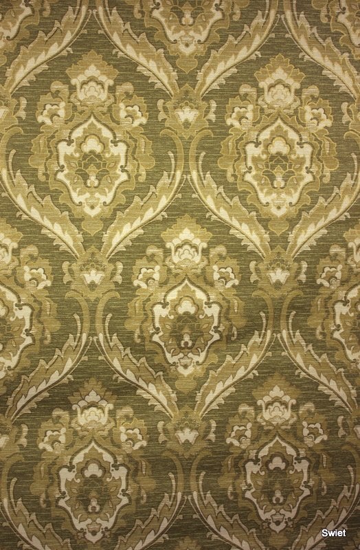 9878 barok vintage behang in groen en beige met goud swiet, Ophalen of Verzenden, Minder dan 10 m², Groen