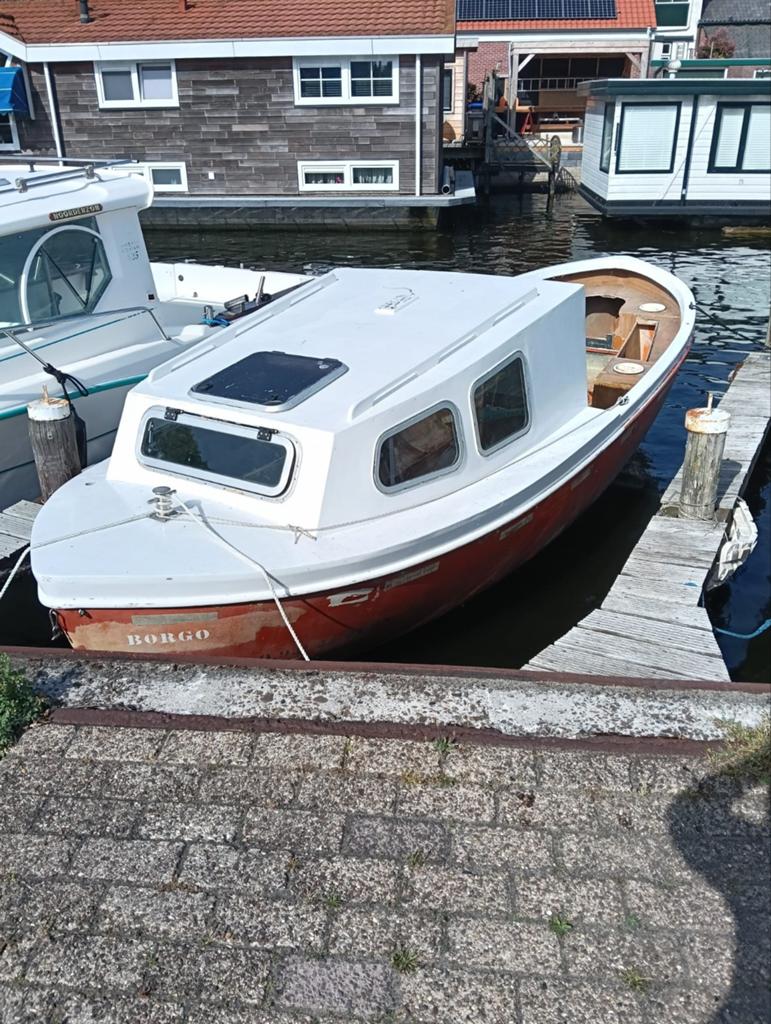 Polyester sloep harding  640 lang, Ophalen, Gebruikt, Buitenboordmotor, Sloep