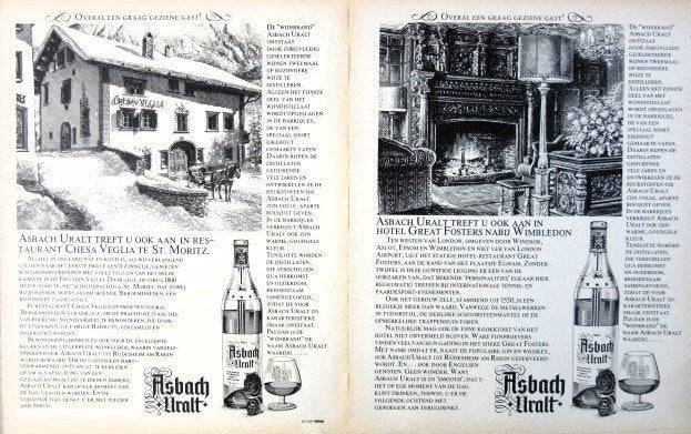 4 vintage advertenties Asbach Uralt wijnen 1981 wijn drank, Verzamelen, Ophalen of Verzenden, Nieuw, Overige typen
