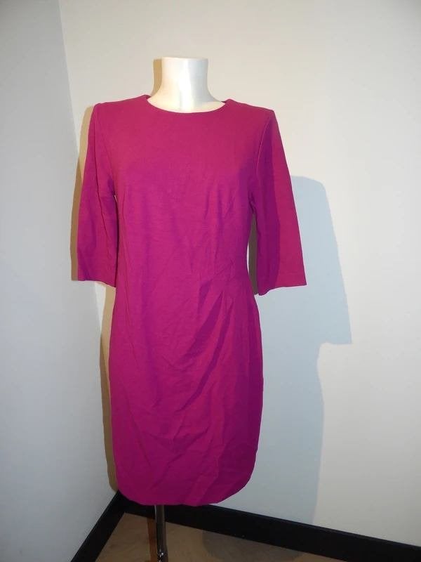 Marccain cyclaam kleurige jurk soort ophaal gesmockt N5/42, Kleding | Dames, Verzenden, Maat 42/44 (L), Zo goed als nieuw, Knielengte